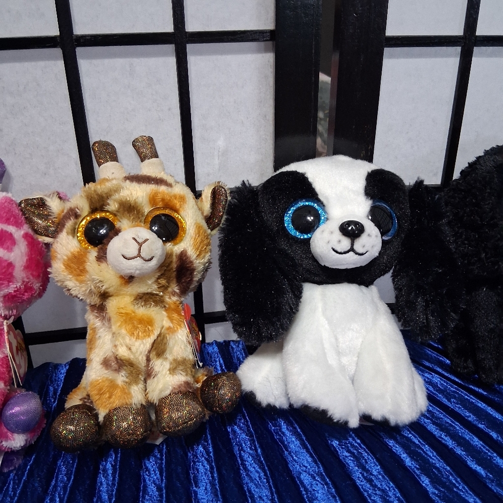 Set of 5 Colorful Plush Toys. Ty Beanie - Picture 3 of 15